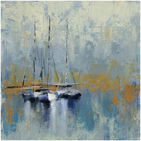 Boats in the Harbor III -Paper Art-32"x32"