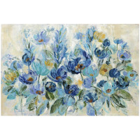 Scattered Blue Flowers -Paper Art-50"x34"