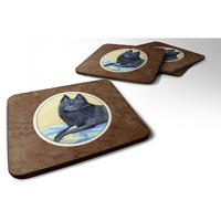 "Caroline's Treasures 7152FC Schipperke Sweet Dreams Foam Coasters (Set of 4), 3.5"", Multicolor"