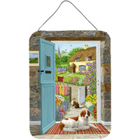 "Caroline's Treasures Welsh Springer Spaniel at The Cottage Wall or Door Hanging Prints ASA2144DS1216, 16HX12W, Multicolor"