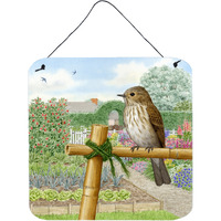 "Caroline's Treasures Spotted Flycatcher by Sarah Adams Wall or Door Hanging Prints ASAD0688DS66, 6HX6W, Multicolor"