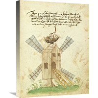 Civic festival of the Nuremberg Schembartlauf - Windmill-Canvas Art-18"x24"