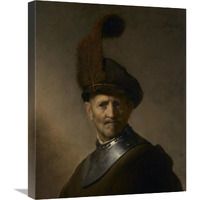 An Old Man in Military Costume-Canvas Art-20"x24"