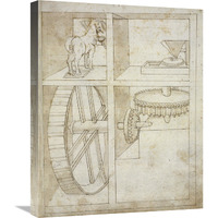 Folio 43: mill powered by horse-Canvas Art-20"x24"