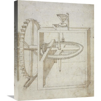 Folio 22: mill powered by undershot water wheel-Canvas Art-20"x24"