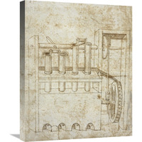 Folio 10: piston pumps and water wheel-Canvas Art-20"x24"