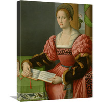 Portrait of a Woman with a Book of Music-Canvas Art-18"x24"