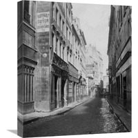 Paris, 1865 - Rue des Bourdonnais de la rue de Rivoli-Canvas Art-18.26&quotx22"