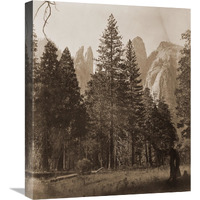 Cathedral Spires - Yosemite, California, 1861-Canvas Art-18.26"x22"