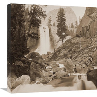 Piwayac - Vernal Fall - 300 ft. Yosemite, California, 1861-Canvas Art-22"x22"