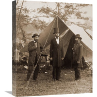 President Lincoln on the Battlefield of Antietam, Maryland, October 2, 1862-Canvas Art-18.26&quotx22"