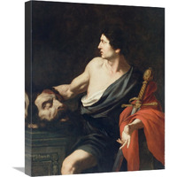 David with the Head of Goliath-Canvas Art-20&quotx24"