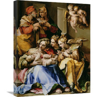 Holy Family with Saints Anne, Catherine of Alexandria, and Mary Magdalene-Canvas Art-20"x24"