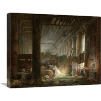 A Hermit Praying in the Ruins of a Roman Temple-Canvas Art-24"x20"