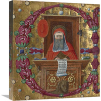 Initial E:  Saint Jerome in His Study-Canvas Art-19.8"x22"