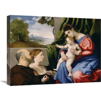 Madonna and Child with Two Donors-Canvas Art-24&quotx18"