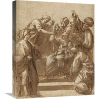 Adoration of the Magi-Canvas Art-18.26"x22"