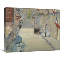 The Rue Mosnier with Flags-Canvas Art-24"x20"