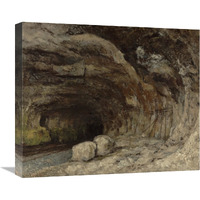 Grotto of Sarrazine near Nans-sous-Sainte-Anne-Canvas Art-22&quotx18.48"