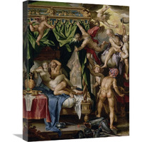 Mars and Venus Surprised by Vulcan-Canvas Art-18"x24"