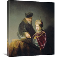 A Young Scholar and his Tutor-Canvas Art-18.48"x22"