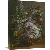 Bouquet of Flowers in a Vase-Canvas Art-18"x24"