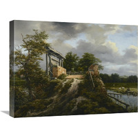 Bridge with a Sluice-Canvas Art-24"x18"