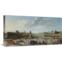 A View of Paris from the Pont Neuf-Canvas Art-30"x15.9"