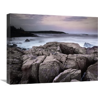 Sunset of the Atlantic Ocean near Thunder Hole, Acadia National Park, Maine-Canvas Art-24"x18"