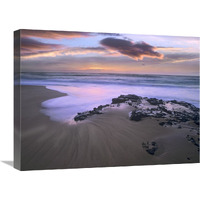 Sandy beach, Oahu, Hawaii-Canvas Art-24&quotx18"