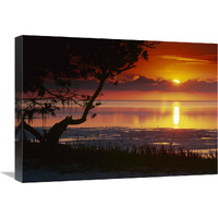 Sunset over Anne"s Beach, Florida-Canvas Art-24"x18"