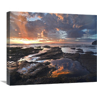 Pelada Beach at sunset, Costa Rica-Canvas Art-24"x20"