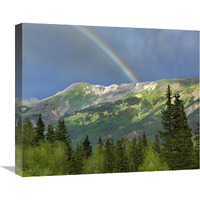 Rainbow over Brown Mountain, Colorado-Canvas Art-22"x18.26"