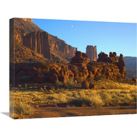 Fisher Towers at Professor Valley, Utah-Canvas Art-24"x20"