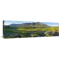 Panorama view of Windy Mountain, Wyoming-Canvas Art-36"x12"