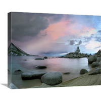 Hidden Beach at sunset, Lake Tahoe, Nevada-Canvas Art-22"x18.26"