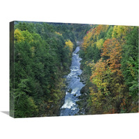 Ottauquechee River and Quechee Gorge, Vermont-Canvas Art-24"x18"