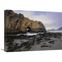 Sea arch at Pfeiffer Beach, Big Sur, California-Canvas Art-24"x18"