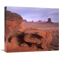 Mittens, North Window, Monument Valley, Arizona-Canvas Art-22"x18.7"