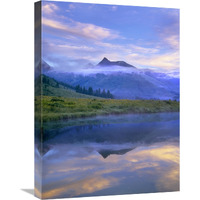 Ruby Range reflected in the Slate River, Colorado-Canvas Art-18"x24"