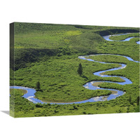 East river meandering near Crested Butte, Colorado-Canvas Art-24"x18"