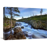 Firehole river, Yellowstone National Park, Wyoming-Canvas Art-24&quotx18"