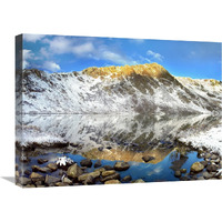 Geissler Mountain reflected in Linkins Lake, Colorado-Canvas Art-24"x18"