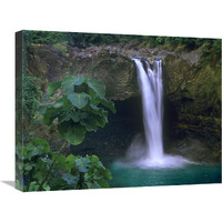 Rainbow Falls cascading into pool, Big Island, Hawaii-Canvas Art-24"x18"