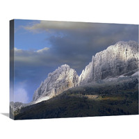 Snow dusted mountains, Glacier National Park, Montana-Canvas Art-24"x18"