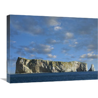 Perce Rock, island limestone formation, Quebec, Canada-Canvas Art-24"x18"