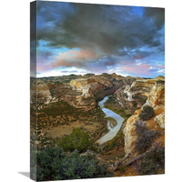 Winding Yampa River, Dinosaur National Monument, Colorado-Canvas Art-18"x24"