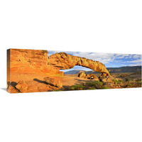 Panorama of Sunset Arch, Escalante National Monument, Utah-Canvas Art-36&quotx12"