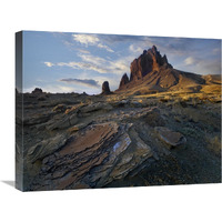 Shiprock, the basalt core of an extinct volcano, New Mexico-Canvas Art-24"x18"