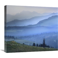 Mist over Absaroka Range, Yellowstone National Park, Wyoming-Canvas Art-22&quotx19.58"